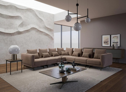 Wohnzimmer Garnitur 3tlg Einrichtung Holz Couchtisch Designer Beistelltisch